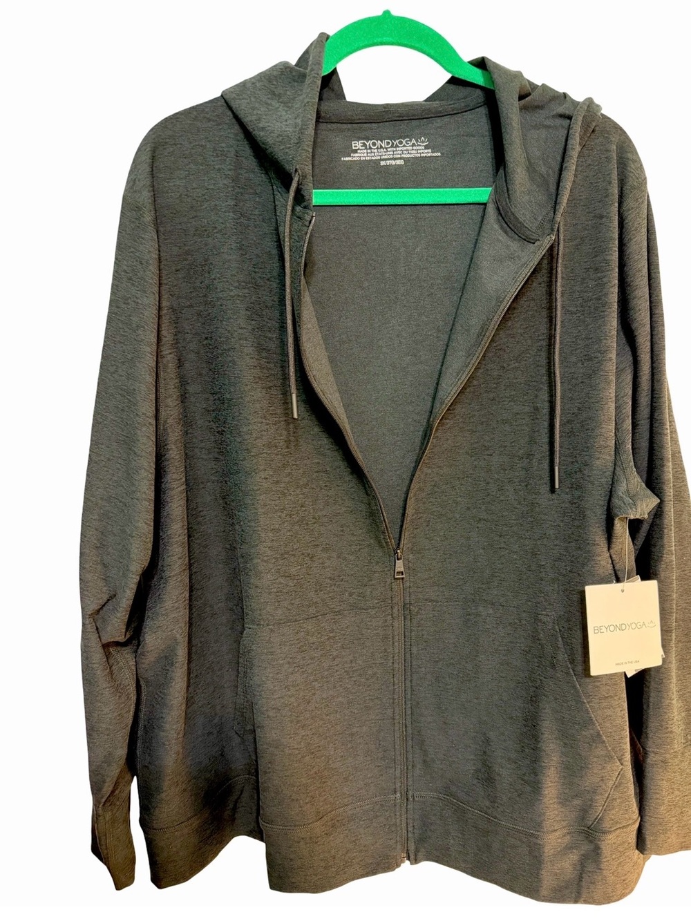 NWT Beyond Yoga Spacedye Everyday Full-Zip Hoodie — Darkest Night, 3X, $75